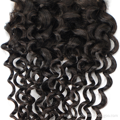 150% Density Curly Wave Swiss Virgin Real 12a Thin Transparent hd 4x4 Cuticle Aligned Hair Lace Closure hd
